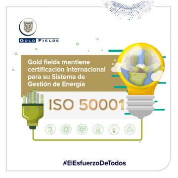 IMAGEN PARA ILUSTRAR NOTA Gold Fields mantiene certificación internacional para su Sistema de Gestión de Energía