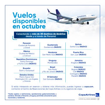 Copa Airlines vuelve a conectar a Perú a través del Hub de las Américas
