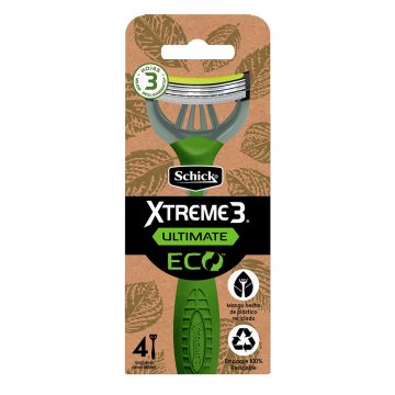 841058057666 Schick introduce al mercado peruano máquina de afeitar hecha de plástico reciclado 100% reciclable