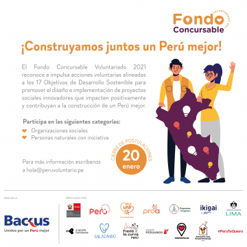 Lanzamiento Backus y Perú Voluntario lanzan el Fondo Concursable Voluntariado 2021