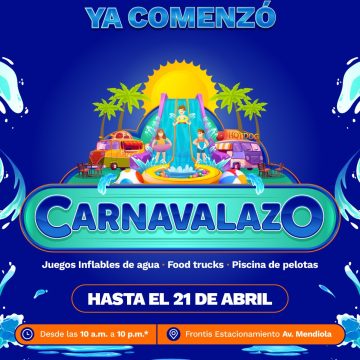 Llegó el carnavalazo: Juegos inflables, piscina de pelotas y food trucks