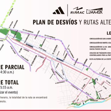 Maratón adidas | Rimac Lima 42K 2025: Conoce las rutas, desvíos y puntos de hidratación de la fiesta más grande del running en el Perú