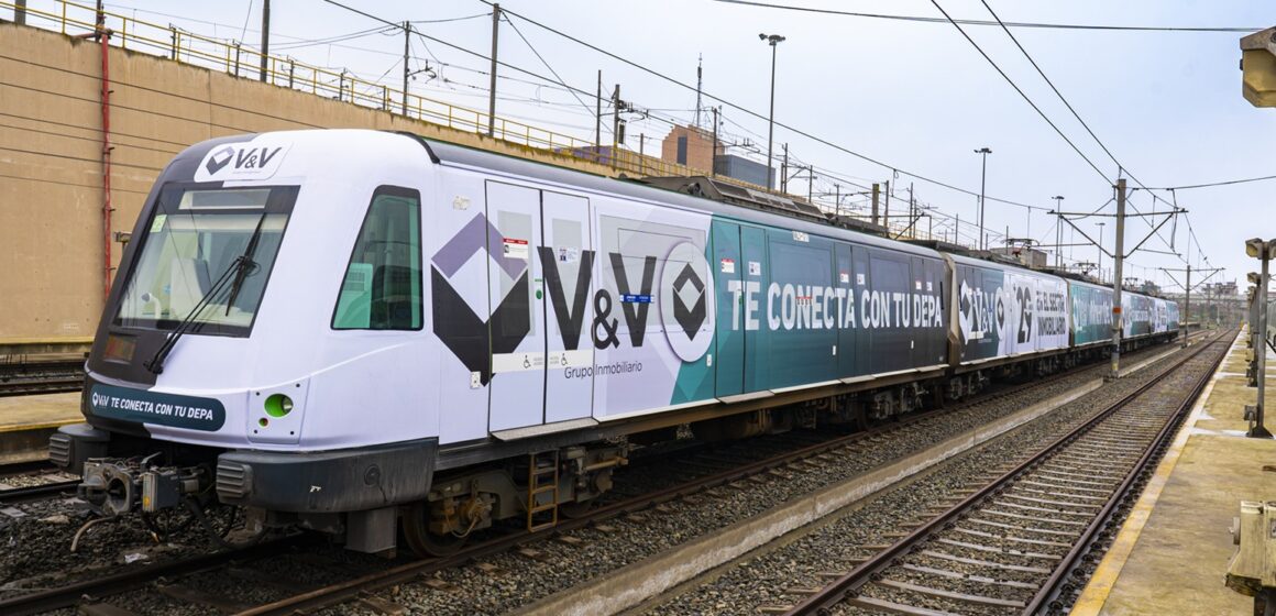 V&V se convierte en la primera inmobiliaria en brandear el tren de  Línea 1 del Metro de Lim