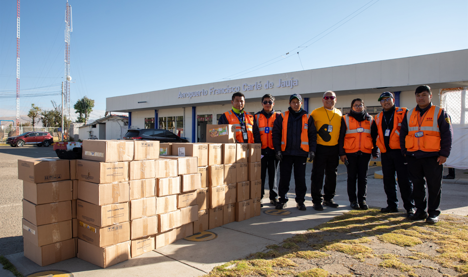 Avión Solidario de LATAM moviliza más de una tonelada de alimentos para familias afectadas por el sismo en Junín