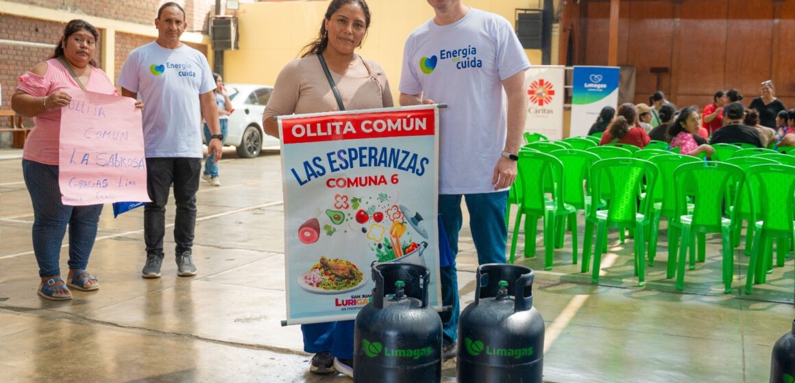 Lideresas de ollas comunes en SJL reciben más de mil balones de gas para alimentar a cientos de familias